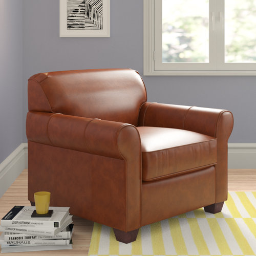 Wayfair Custom Upholstery™ Leather Club Chair Wayfair